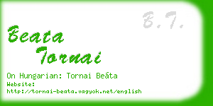 beata tornai business card